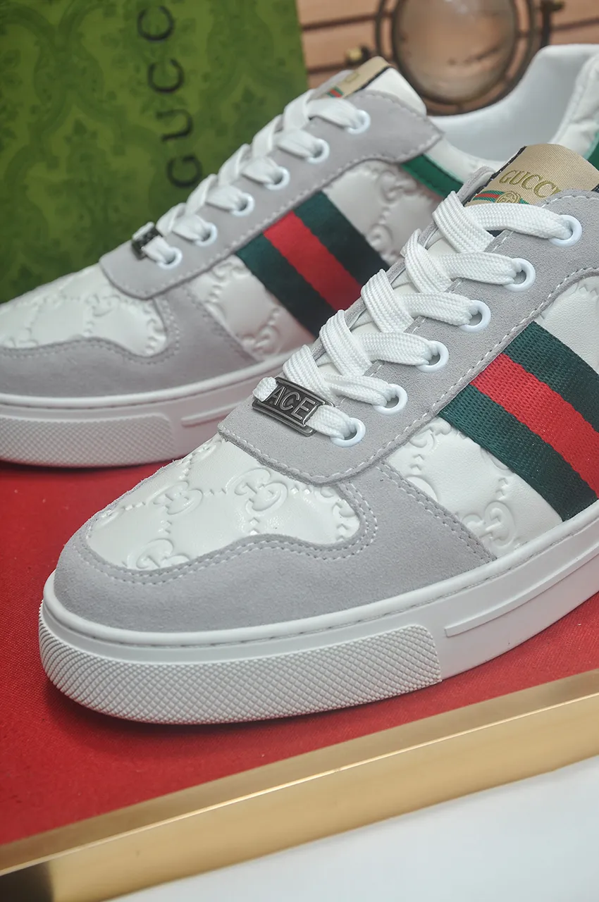 Men's men's shoes💰440💶[GUCCI] official website 1:1 men's sports shoes are now on the market. They are made of original fabric + water-dyed sheepskin lining, plus the official website original 1:1 comfortable outsole. Fashionable and versatile, super comfortable and breathable. Standard shoe size 38/45 (custom-made size 45 is non-refundable)